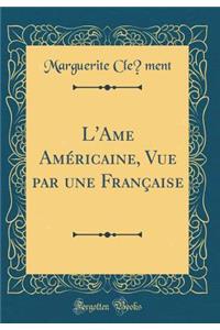 L'ï¿½me Amï¿½ricaine, Vue Par Une Franï¿½aise (Classic Reprint)