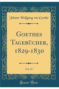 Goethes Tagebücher, 1829-1830, Vol. 12 (Classic Reprint)