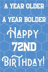 A Year Older A Year Bolder Happy 72nd Birthday