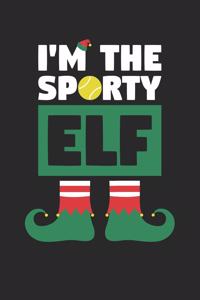 Christmas Notebook 'I'm The Sporty Elf Tennis' - I'm The Sporty Elf Tennis Journal - Tennis Christmas Gift