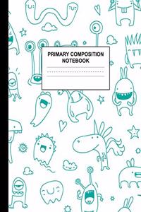 Primary Composition Notebook: Preschool, Kinder, 1st and 2nd Grade Writing Journal School Exercise Workbook with Picture and Drawing Space - Delightful Handwriting Practice Book 