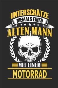 Unterschätze Niemals Einen Alten Mann Mit Einem Motorrad