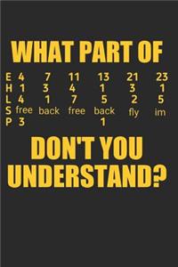 What Part Of Don't You Understand