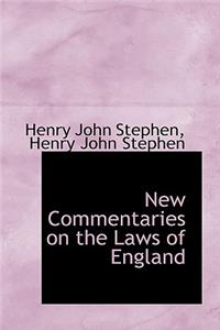 New Commentaries on the Laws of England