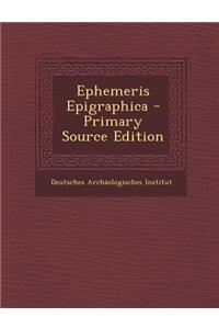 Ephemeris Epigraphica