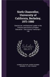 Sixth Chancellor, University of California, Berkeley, 1971-1980