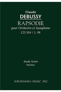 Rapsodie Pour Orchestre Et Saxophone CD 104/L.98 -Study Score