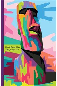 Pop Art Easter Island Dot-Grid Journal