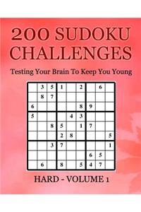 200 Sudoku Challenges - Hard - Volume 1