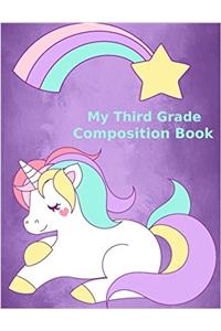 My Third Grade Composition Book Unicorn Design