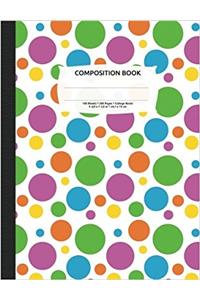 Bright Polka Dots Composition Notebook
