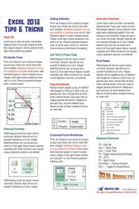 Excel 2013 Laminated Tip Card