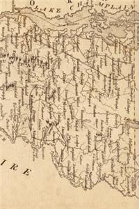 Vermont Vintage Map Field Journal Notebook, 50 pages/25 sheets, 4x6
