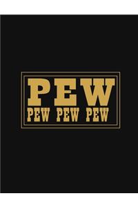Pew Pew Wars Notebook ( Paperback, Black Cover)