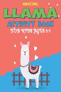 Amazing Llama Activity Book for Kids Ages 5-7