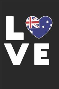 Love Australia: diary, notebook, book 100 lined pages in softcover for everything you want to write down and not forget