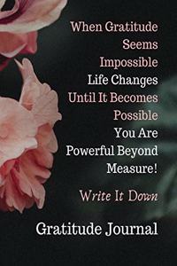 When Gratitude Seems Impossible, Life Changes, Until It Becomes Possible, You Are Powerful Beyond Measure!