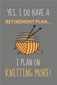 Yes, i do have a retirement plan... I plan on knitting more!