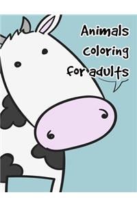 Animals coloring for adults