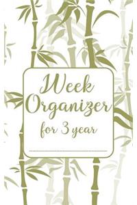 Week organizer for 3 year