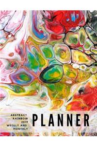 Abstract Rainbow 2019 Weekly and Monthly Planner