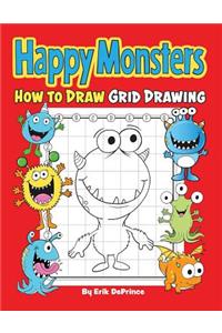 Happy Monsters How To Draw Grid Drawing
