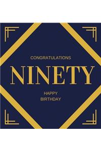 Happy 90th Birthday Guest Book (Hardcover)