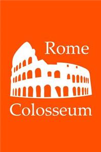 Colosseum in Rome - Lined Notebook with Orange Cover