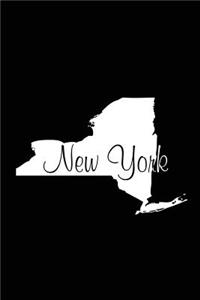 New York - Black Lined Notebook with Margins