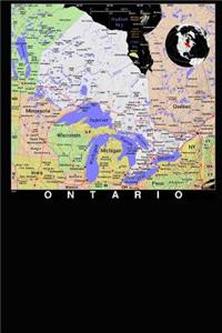A Color Map of the Province Ontario in Canada Journal