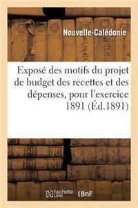 Exposé Des Motifs Du Projet de Budget Des Recettes Et Des Dépenses