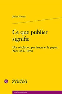 Ce Que Publier Signifie