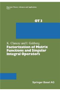 Factorization of Matrix Functions and Singular Integral Operators