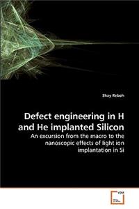 Defect engineering in H and He implanted Silicon