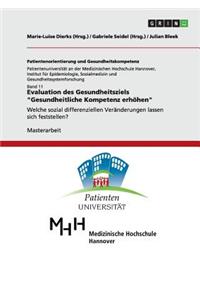 Evaluation des Gesundheitsziels 