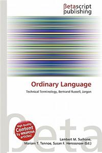 Ordinary Language