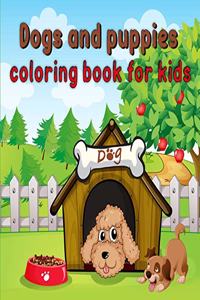 Dogs and puppies coloring book for kids