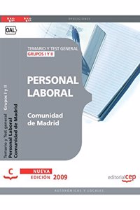 Personal Laboral de la Comunidad de Madrid Grupos I y II. Temario y Test general