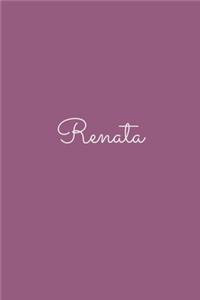 Renata: notebook with the name on the cover, elegant, discreet, official notebook for notes, dot grid notebook,