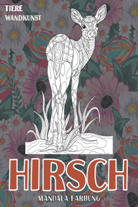 Mandala Färbung - Wandkunst - Tiere - Hirsch