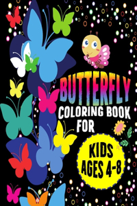 Butterfly Coloring Book For Kids Ages 4-8