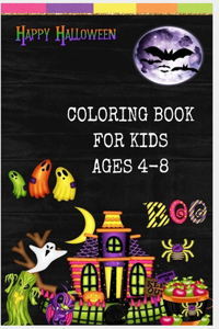 Halloween Coloring Book for Kids ages 4-8 size 8.5x11 inch