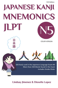 JAPANESE KANJI MNEMONICS JLPT N5 - Color Version