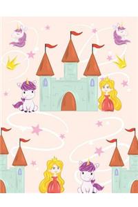 SKIZZENBUCH FÜR MÄDCHEN - Prinzessin Einhorn Krone