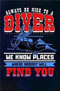 Always Be Nice To A Diver We Know Places Where Nobody Will Find You