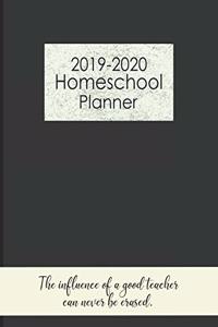 2019-2020 Homeschool Planner: Grey Cover for One Student Academic Lesson Planner for 2019-2020, Weekly Plans, To Do Lists, Goals and More.