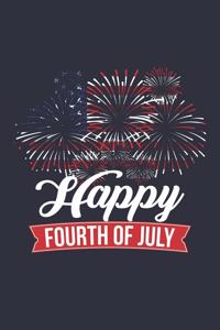 4th of July Journal - Fourth Of July Notebook - USA Flag Fireworks