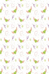Lime hearts with wings