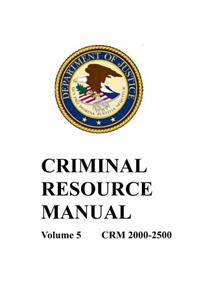 Criminal Resource Manual