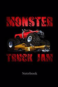 Monster Truck Jam Notebook: Lined journal for big cars, motor sports and monster truck fans - paperback, diary gift for men, women and children